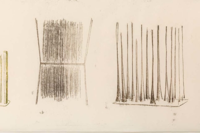 Harry Bertoia Framed Monoprint on Rice Paper