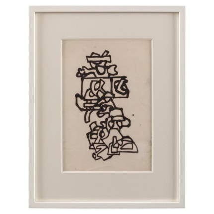 Nell Blaine Ink Drawing on Paper