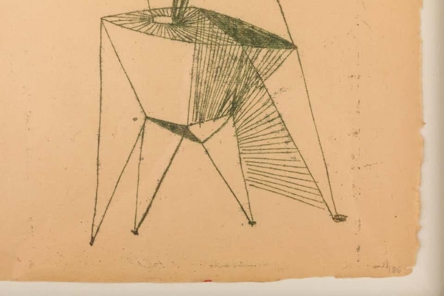 Harry Bertoia Framed Monoprint on Rice Paper