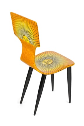 Piero Fornasetti Prototype Miniature &quot;Sole&quot; Chair &amp; Table