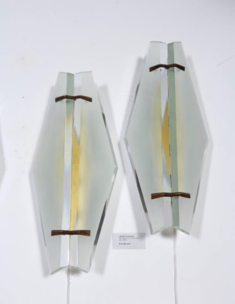 Pair of Italian Midcentury Sconces Attributed to Max Ingrand for Fontana Arte