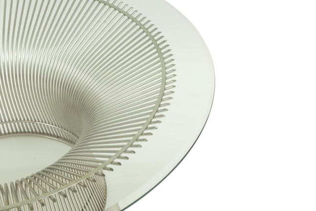 Warren Platner Glass Top Chrome Coffee Table for Knoll