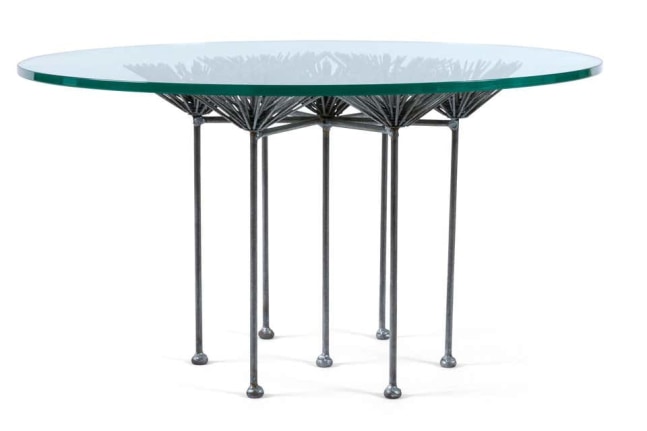 Brutalist Silver Gilt Table