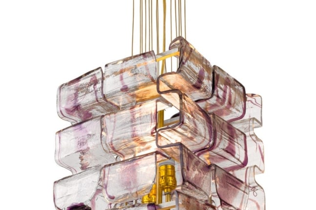 Murano Glass Chandelier by Mazzega