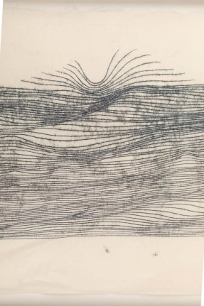 Harry Bertoia Framed Monoprint on Rice Paper