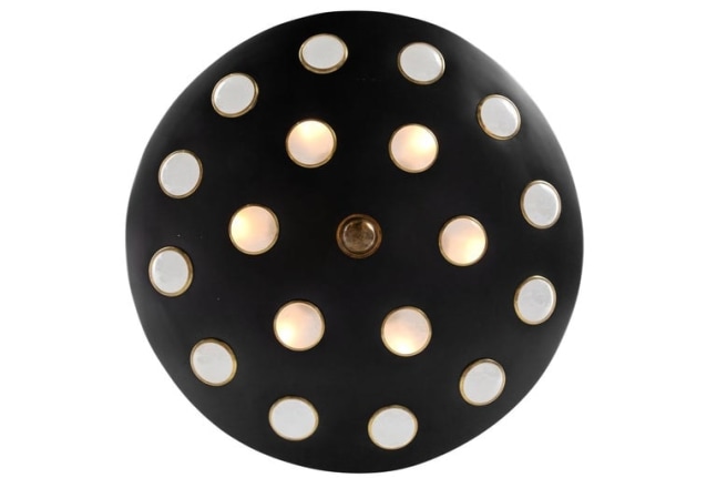 Black Pendant Light with Glass Discs
