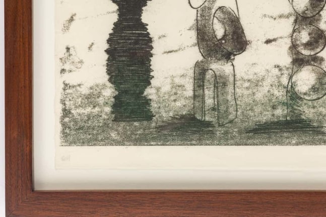 Harry Bertoia Framed Monoprint on Rice Paper