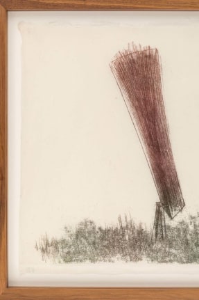 Harry Bertoia Framed Monoprint on Rice Paper