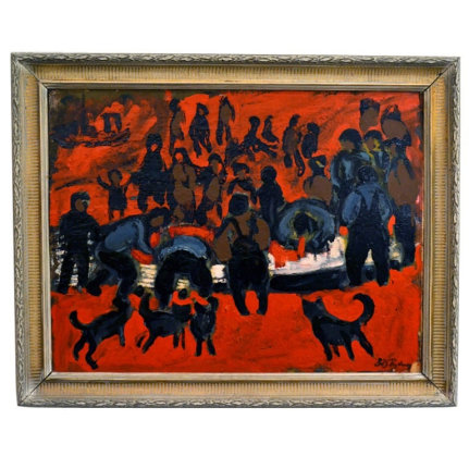 Dramatic Whaling Painting by Leif Rydeng