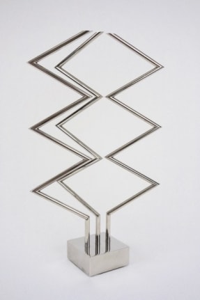 Yaacov Agam (Born 1928) 3 x 3 Interplay 1970 Silverplate H 14.5&quot; Signed Price Upon Request