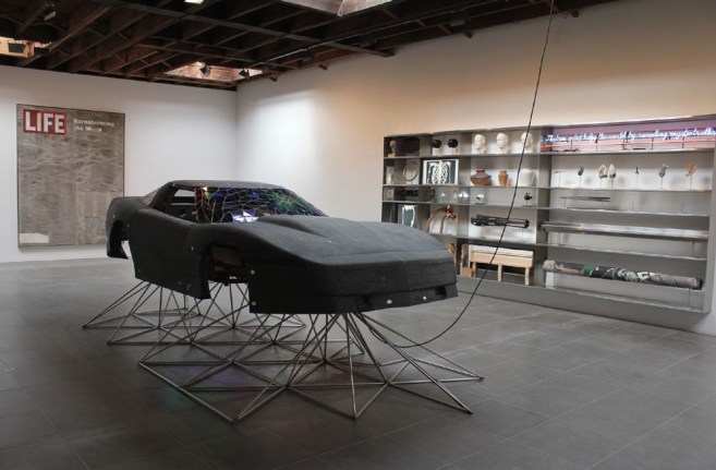 Installation view of Matthew Day Jackson, In Search of, 2010 at Peter Blum Chelsea.