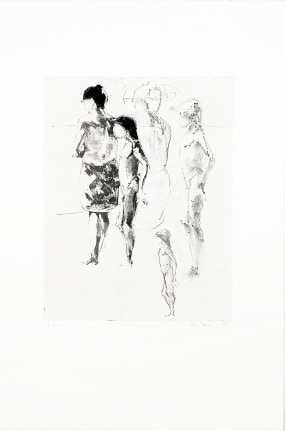 Untitled aquatint, soft ground and scraping