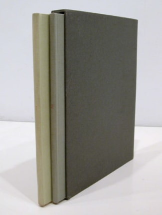 Edition of 1200, 78 pages total, 10 color reproductions, 8 full-color photo collages, letterpress, cloth hardbound with slipcase.