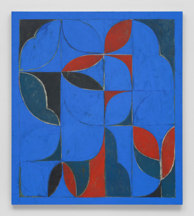 Kamrooz Aram Untitled (Arabesque Composition), 2021 oil, oil crayon and pencil on linen 54 x 48 inches (137.2 x 121.9 cm) (KA21-02)