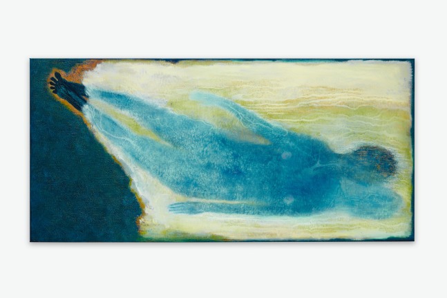 Luisa Rabbia, Nameless, 2019 Colored pencil, pastel, acrylic and oil on canvas 45 x 96 inches (114 x 244 cm)