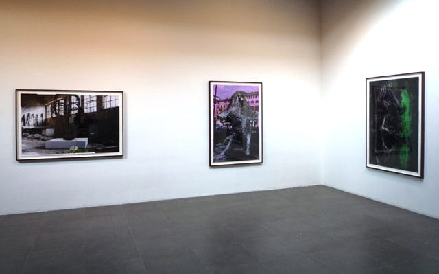 Installation view of Huma Bhabha, Drawings, 2010 at Peter Blum Chelsea.