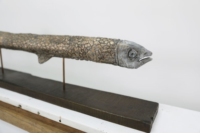 Zachary Armstrong "Long Fish", 2018 Bronze 12 x 96 x 4-3/4 inches Detail View