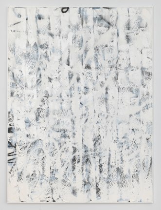 Chris Succo  11 POEMS AND 19 $ OF BEER [NYP], 2014  Oil, lacquer on canvas, artist's frame  79 x 59 1/2 inches