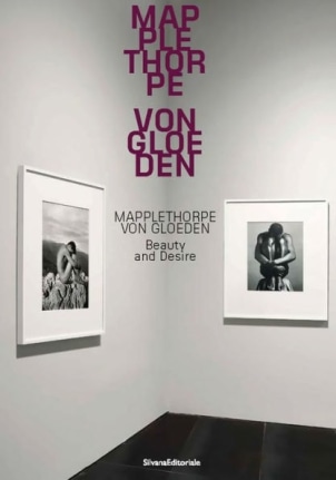 Book cover with photo of art gallery with contrasting nudes up on the wall