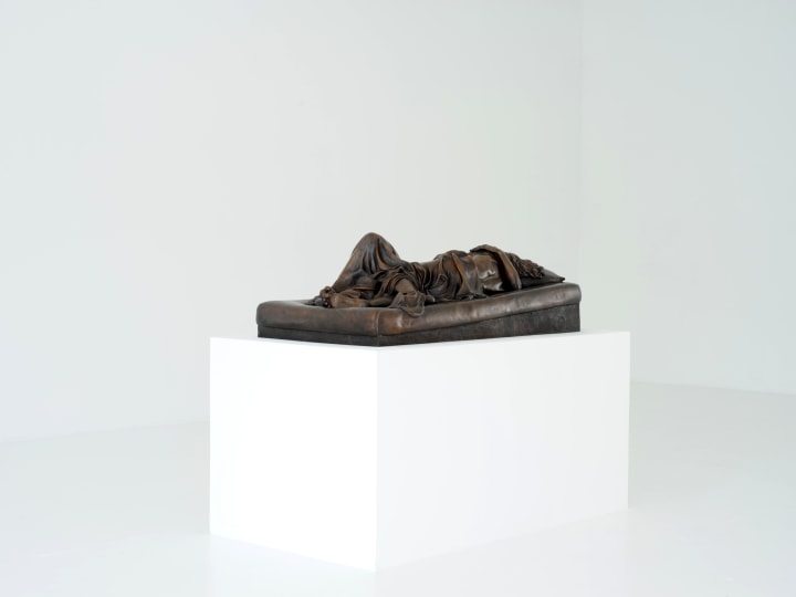 PATRICIA CRONIN Memorial to a Marriage 2012, bronze, 17 x 26.5 x 53 inches. Installation view: Conner Contemporary Art.