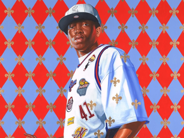 Anthony Olubunmi Akinbola and Kehinde Wiley in We Belong Here: The Gutierrez Collection
