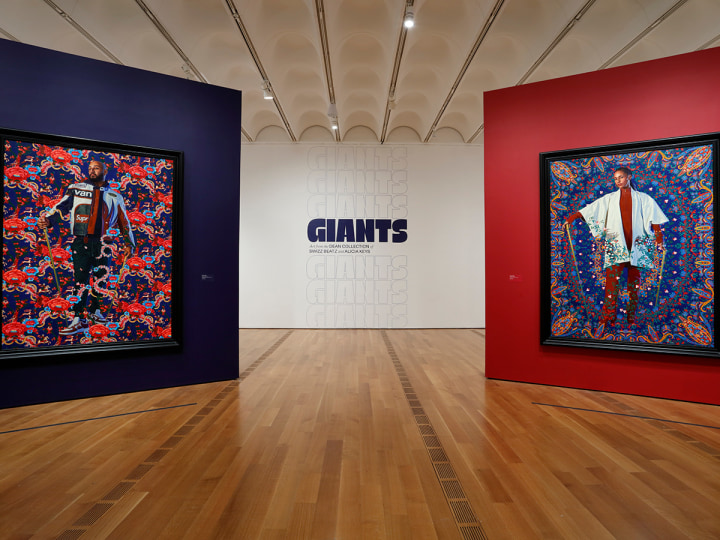 Kehinde Wiley in Giants: Art from the Dean Collection of Swizz Beatz and Alicia Keys