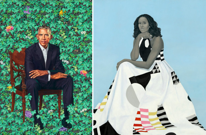 Obama Portraits Blend Paint and Politics, and Fact and Fiction