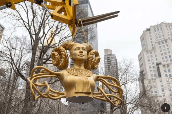 Madison Square Park welcomes a gleaming golden giant by an artist known for miniatures