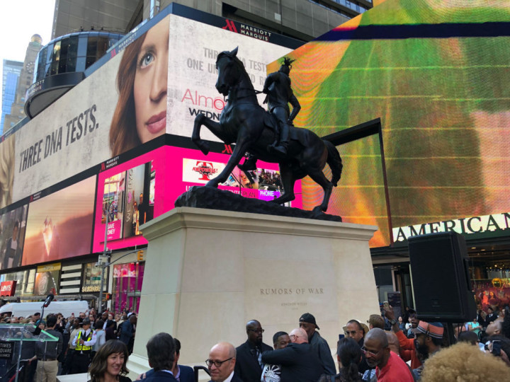 In Times Square, Artist Kehinde Wiley Raises Monument to a New Kind of History