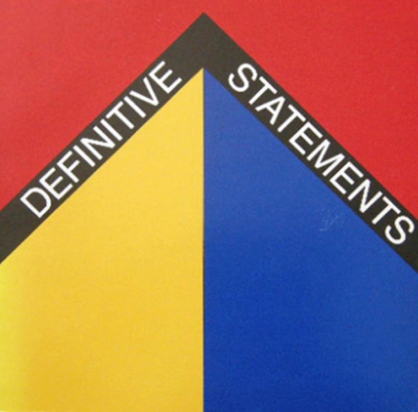 Exhibition catalogue cover for Definitive Statements
