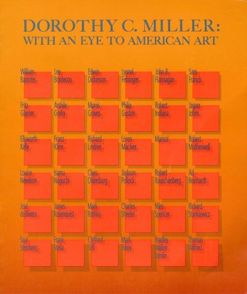 Cover of the exhibition catalogue for Dorothy C. Miller: With an Eye to American Art