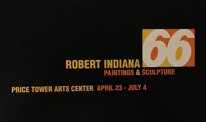 Postcard for Robert Indiana 66: Paintings and Sculpture at the Price Tower Arts Center