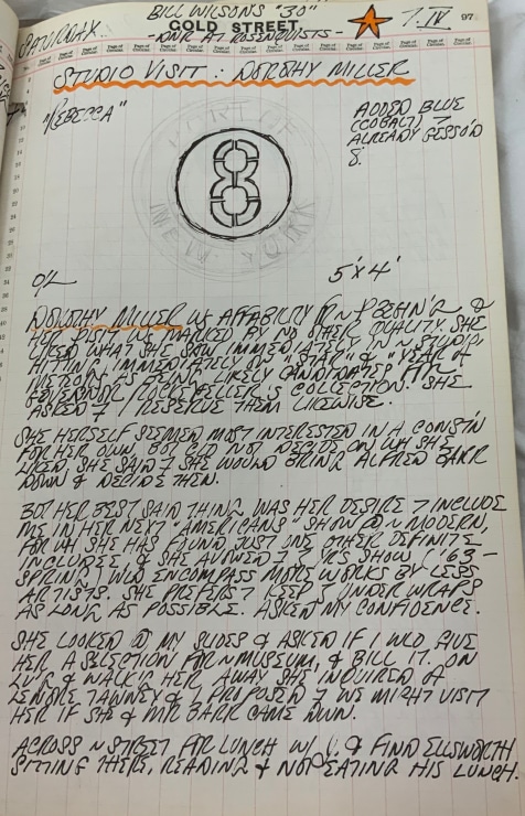 Journal page for April 7, 1962 with a black and white sketch of a detail of The Rebecca