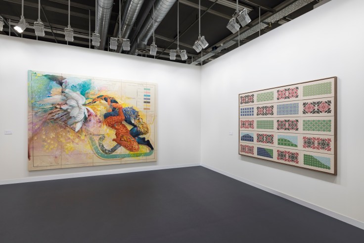Installation view, A11 Booth, Art Basel 2023, James Cohan, Basel, Switzerland. Photo by Antonio Mollo.