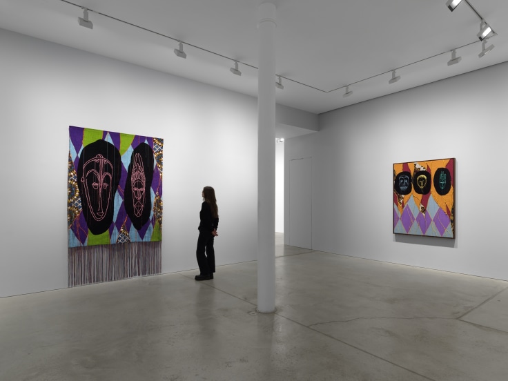 Installation view,&nbsp;Yinka Shonibare CBE: Boomerang: Returning to African Abstraction,&nbsp;James Cohan, 48 Walker Street, NY, October 26 - December 22, 2023.