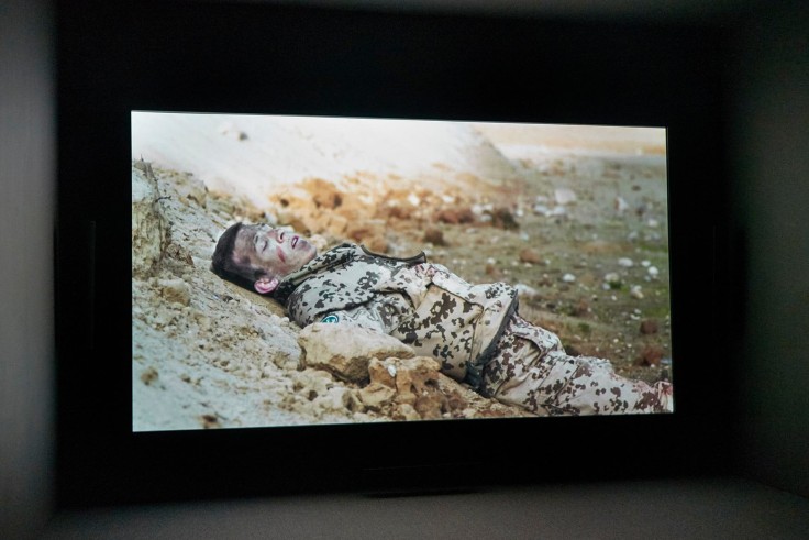 installation view of a video