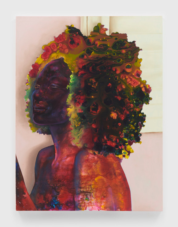 Painting of multicolor woman by Firelei B&aacute;ez.