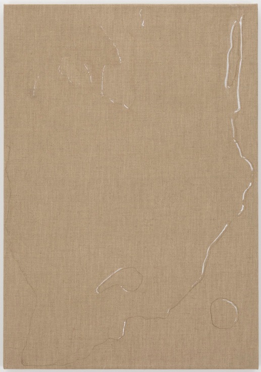 , HELENE APPEL Water Spill, 2014 Watercolor on linen 29 7/8 x 20 13/16 in. (76 x 53 cm)