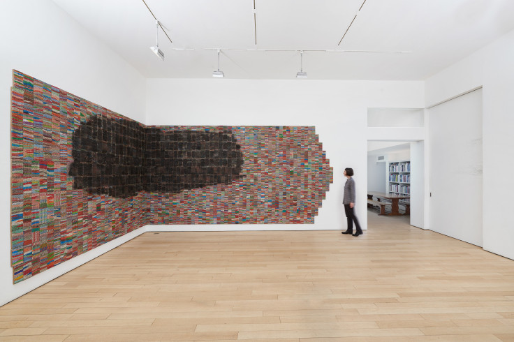installation view of one large artwork