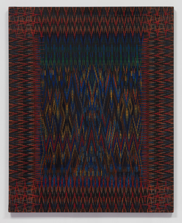 Image of LEE MULLICAN's Guardian Window from the Blue Soul Chapel, 1975