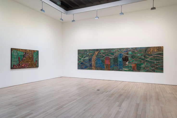 installation view of two artworks
