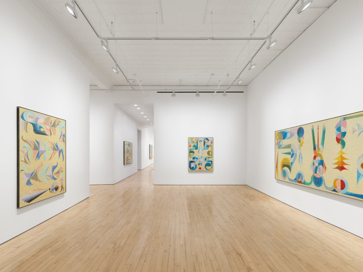 Installation view, Eamon Ore-Giron,&nbsp;Conversations with Snakes, Birds, and Stars,&nbsp;James Cohan, New York, NY, November 7 - December 20, 2025