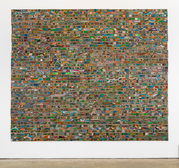 abstract pattern composed of electronic components