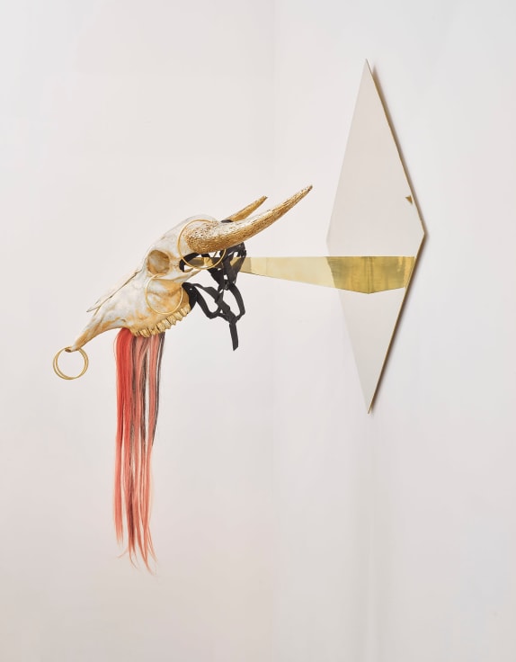 THE PROPELLER GROUP, Untitled [Ox Head; The Living Need Light, The Dead Need Music], 2014