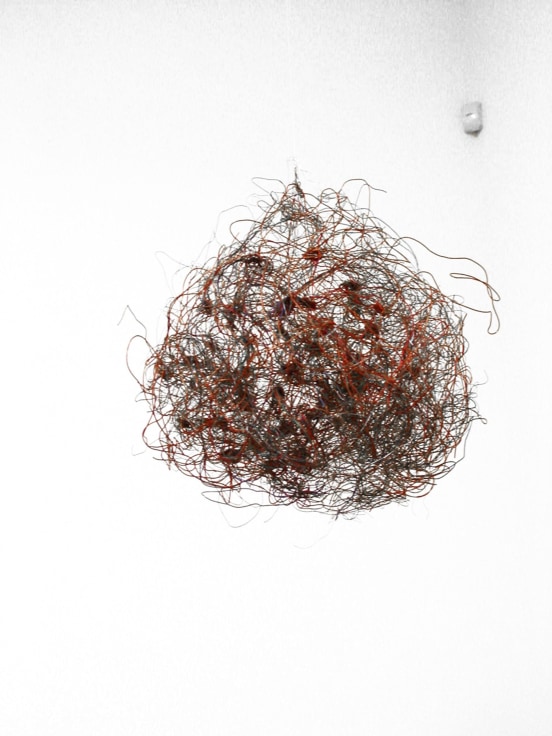, ALAN SARET Untitled, 1970 Steel, copper and coated wire 25 x 22 x 17 inches