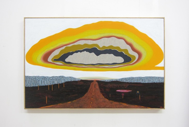 , WILLIAM MONK&nbsp;Furthur!,&nbsp;2014&nbsp;Oil on canvas&nbsp;25 9/16 x 39 5/16 in. (65 x 100 cm)