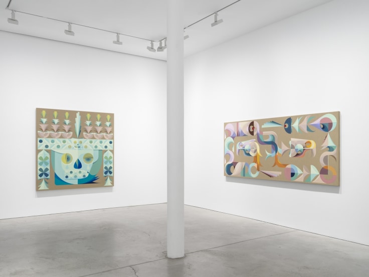 Installation view, Eamon Ore-Giron,&nbsp;Conversations with Snakes, Birds, and Stars,&nbsp;James Cohan, New York, NY, November 7 - December 20, 2025