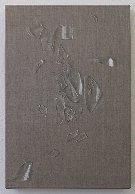 , HELENE APPEL,&nbsp;Broken Glass, 2013, Watercolor and Acrylic on linen, 18.3 x 12.2 in (46.5 x 31 cm)