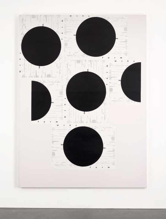 , MICHAEL RIEDEL&nbsp;Untitled (Form),&nbsp;2014&nbsp;Silkscreen on linen&nbsp;90 1/2 x 67 x 2 1/4 in. (229.9 x 170.2 x 5.7 cm) Courtesy David Zwirner, New York/London