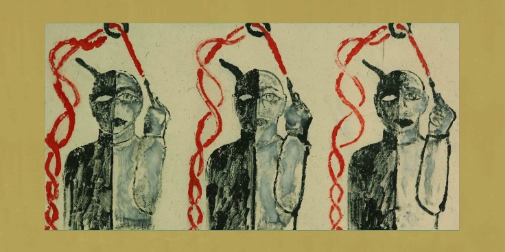 Image of FRANCESCO CLEMENTE's Chinese Shadows &ndash; Red Ribbon III, 2012